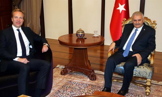Başbakan Yıldırım, Norveç Dışişleri Bakanı Brende'yi kabul etti.