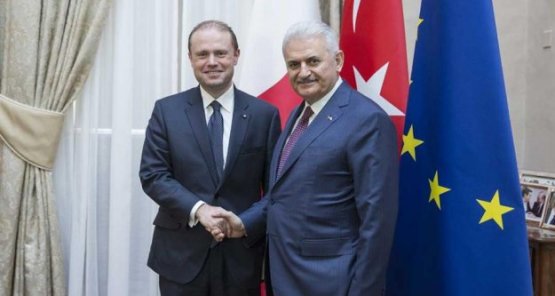 BAŞBAKAN YILDIRIM MALTA BAŞBAKANI İLE BİR ARAYA GELDİ!