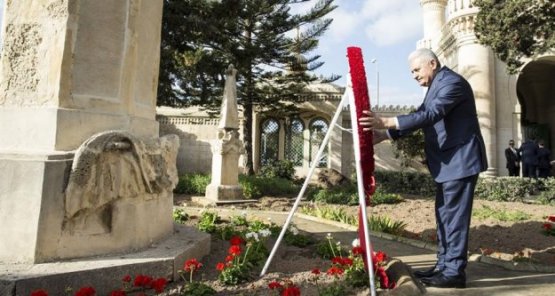 YILDIRIM MALTA'DA ŞEHİTLİĞİ ZİYARET ETTİ!