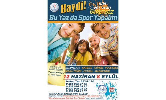 Yaz Spor Okulları Kapılarını Açıyor!