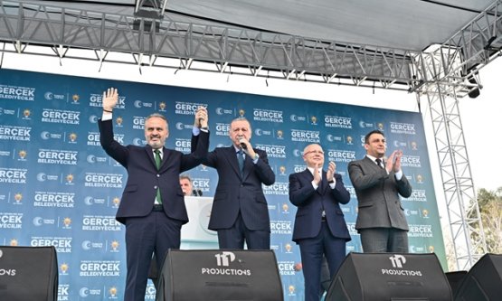 Cumhurbaşkanı Erdoğan, 'Biz Bursa'ya aşığız”