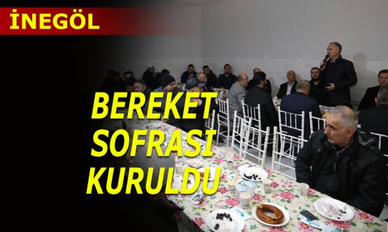 Bereket Sofrası İnegöl Fetih 1453 Camiinde kuruldu