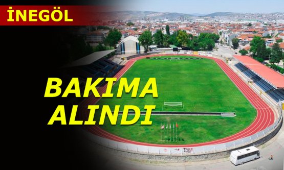 İlçe stadının zemini bakıma alındı
