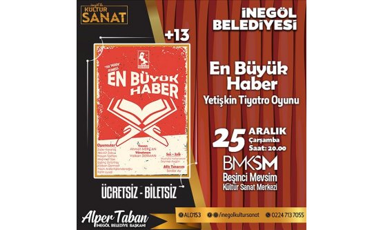 İnegöl'de Kültür Sanat Dolu Hafta