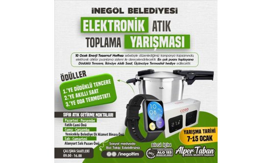 İnegöl Belediyesi Elektronik Atık Toplama Yarışması Başladı