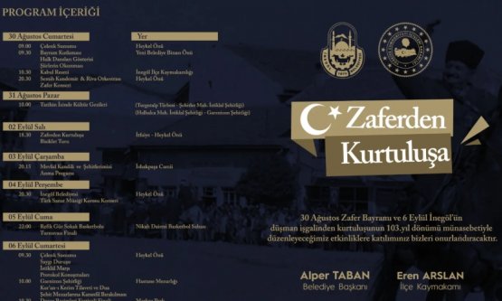 İnegöl'de 'Zaferden Kurtuluşa' Etkinlikleri Başlıyor: 9 Günlük Program Belli Oldu