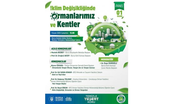Bursa Büyükşehir ve Kent Konseyi'nden İklim Krizi Paneli: 'Ormanlar ve Kentler Mercek Altında'