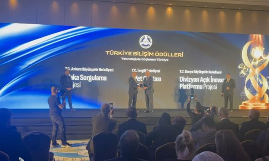 İnegöl Belediyesi'nin 'Afet Çantası Mobil Uygulaması'na Türkiye Bilişim Ödülü
