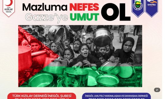 İnegöl'den Gazze'ye Umut Köprüsü: 1 Aylık Nakdi Yardım Kampanyası Başlatıldı