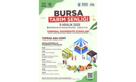 Bursa Büyükşehir'den Kırsal Kalkınmaya Dev Destek: 9 Aralık'ta ‘Bursa Tarım Şenliği' Başlıyor