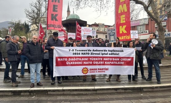 Bursa'da NATO Karşıtı Eylem: '77 Yıldır Savaş, İşgal ve Yıkım Getirdi!'