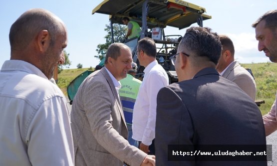 İznik-Gölcük bağlantı yolunda sıcak asfalt çalışmaları başladı