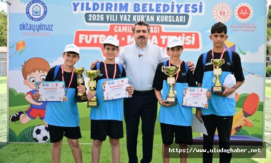Yıldırım Belediyesi'nin düzenlediği yaz Kur'an kursları Camiler Arası Futbol ve Masa Tenisi Turnuvası sona erdi