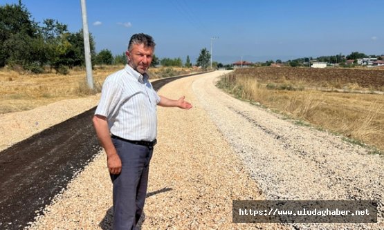 Bursa Büyükşehir Belediyesi'nden İnegöl'de 10 kilometrelik yol genişletme ve sathi kaplama atağı