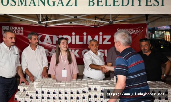 Osmangazi Belediyesi'nden Mevlit Kandili'nde vatandaşlara kandil simidi ikramı