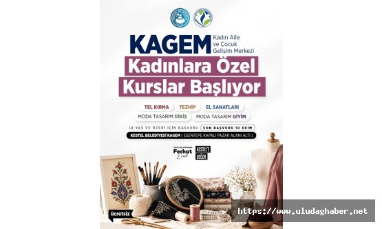 Kestel'de kadınlar için yepyeni bir merkez: KAGEM ücretsiz kurslarla kapılarını açıyor