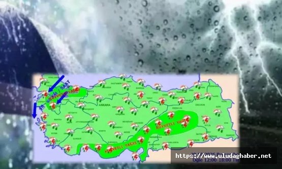 Meteoroloji'den 29 Ekim'de kuvvetli sağanak ve fırtına uyarısı: Çok sayıda ilde şiddetli yağış bekleniyor