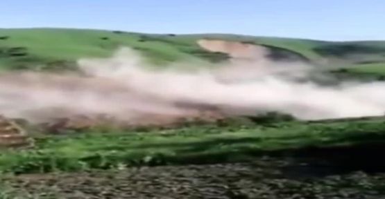 Kabus Gibi Heyelan Görüntüsü Kameralarda!