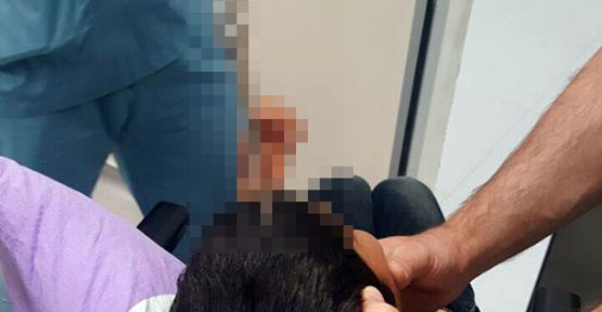 Kafasına Saplanan Makasla Hastaneye Götürüldü!