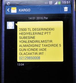 Mesaj Dolandırıcılığına Dikkat!