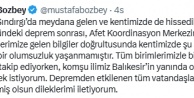 Mustafa Bozbey'den DEPREM paylaşımı