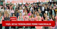 Bursa Büyükşehir Belediyesi'nden Meme Kanseri Farkındalık Etkinliği: 100 Kadın Bursaspor Tribünlerini Pembe Boyadı