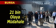 Bursa İtfaiyesi 21 bin olaya müdahale etti