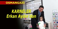 Erkan Aydın miniklerin karne heyecanına ortak oldu