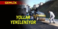 Gemlikte yollar ve meydanlar yenileniyor