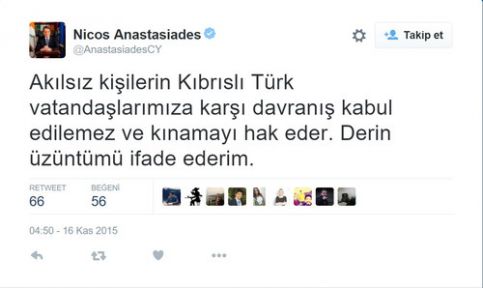 Türkçe Tweet İle Saldırıyı Kınadı!